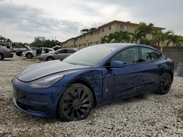 5YJ3E1EC9PF693086 - 2023 TESLA MODEL 3 BLUE photo 1