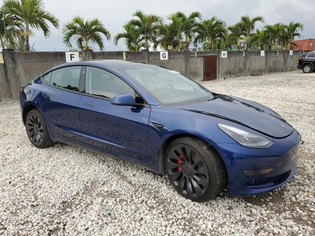 5YJ3E1EC9PF693086 - 2023 TESLA MODEL 3 BLUE photo 4