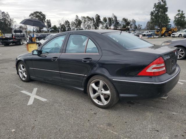 WDBRF56H76F731304 - 2006 MERCEDES-BENZ C 350 BLACK photo 2