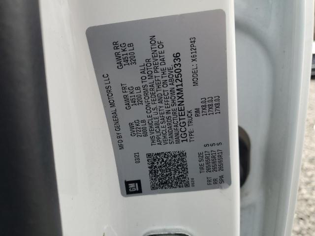 1GCGTEENXM1250336 - 2021 CHEVROLET COLORADO ZR2 WHITE photo 12