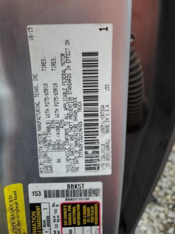 5TFRW5F15GX196926 - 2016 TOYOTA TUNDRA DOUBLE CAB SR/SR5 SILVER photo 12