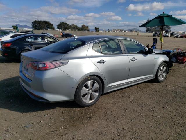 KNAGN4AD4E5076286 - 2014 KIA OPTIMA HYBRID SILVER photo 3