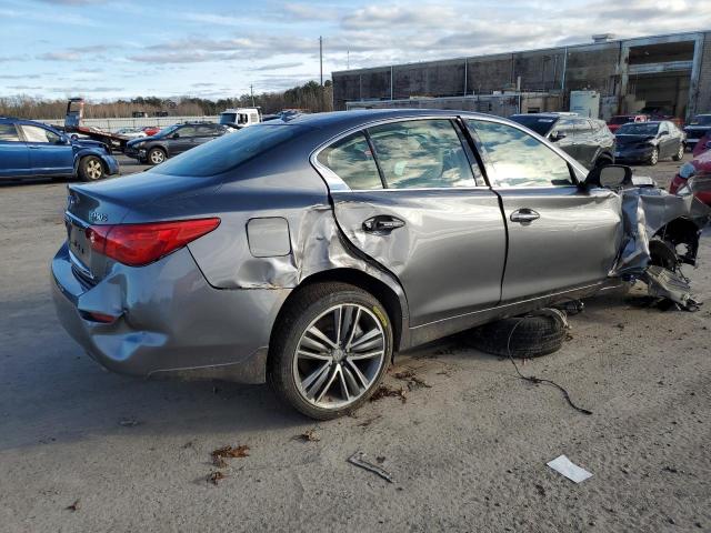 JN1BV7ARXFM393493 - 2015 INFINITI Q50 BASE GRAY photo 3