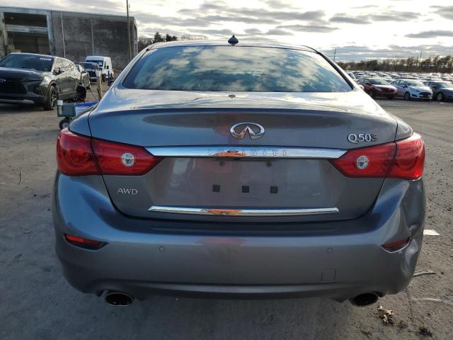 JN1BV7ARXFM393493 - 2015 INFINITI Q50 BASE GRAY photo 6