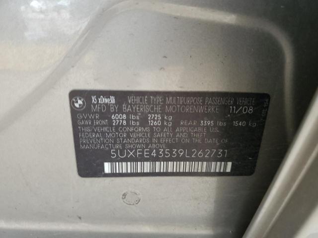 5UXFE43539L262731 - 2009 BMW X5 XDRIVE30I TAN photo 13