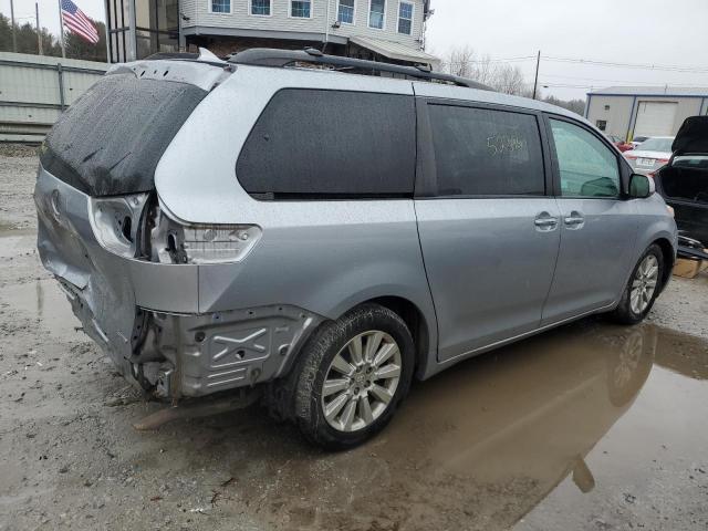 5TDYK3DC3BS114156 - 2011 TOYOTA SIENNA XLE SILVER photo 3