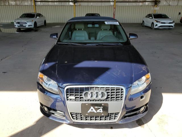 WAUDF48H69K005154 - 2009 AUDI A4 2.0T CABRIOLET QUATTRO BLUE photo 5