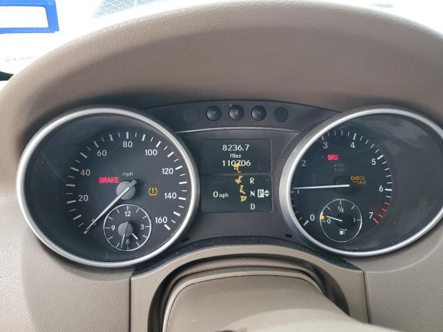 4JGBB8GB2BA736424 - 2011 MERCEDES-BENZ ML 350 4MATIC WHITE photo 9