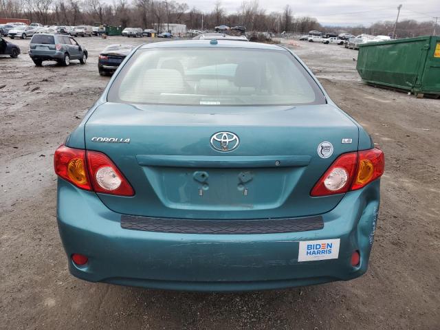 2T1BU4EE2AC520619 - 2010 TOYOTA COROLLA BASE TEAL photo 6