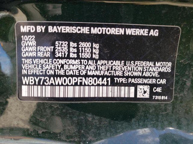 WBY73AW00PFN80441 - 2023 BMW I4 EDRIVE4 GREEN photo 12