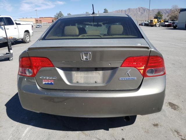 JHMFA36297S032136 - 2007 HONDA CIVIC HYBRID GRAY photo 6