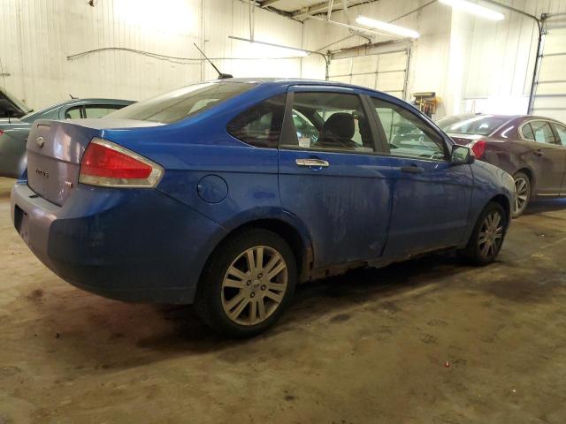 1FAHP3HNXAW154915 - 2010 FORD FOCUS SEL BLUE photo 3