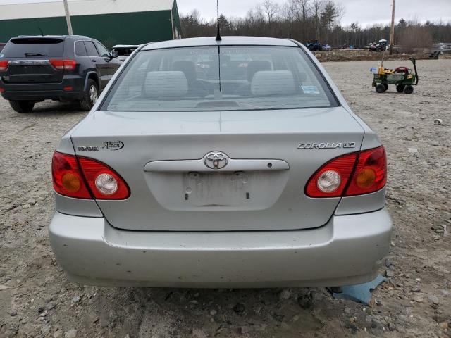 2T1BR38E44C284339 - 2004 TOYOTA COROLLA CE SILVER photo 6