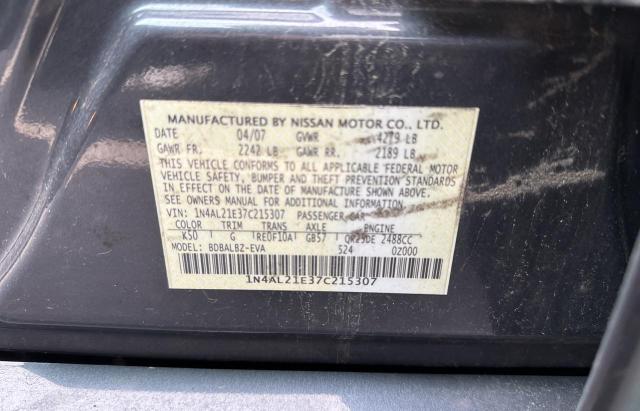 1N4AL21E37C215307 - 2007 NISSAN ALTIMA 2.5 BLUE photo 10