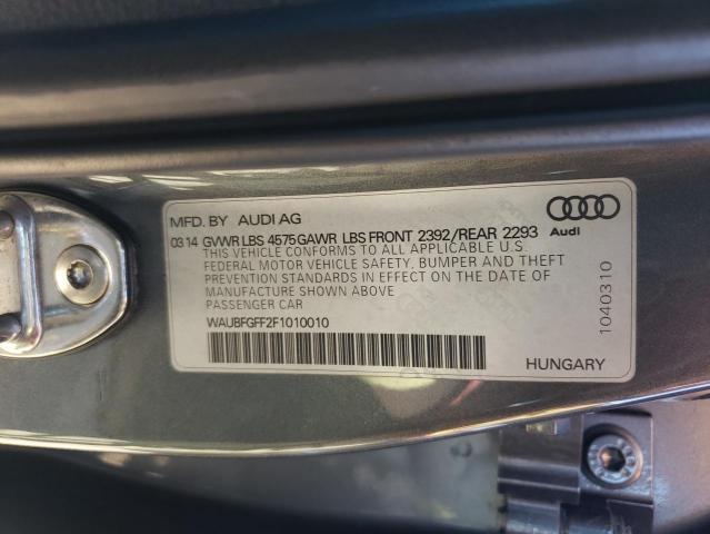 WAUBFGFF2F1010010 - 2015 AUDI S3 PREMIUM GRAY photo 12