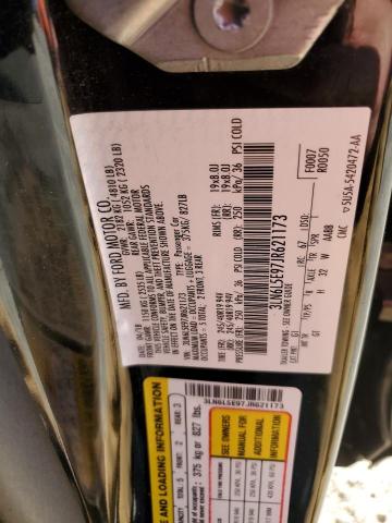 3LN6L5E97JR621173 - 2018 LINCOLN MKZ RESERVE შავი ფოტო 12