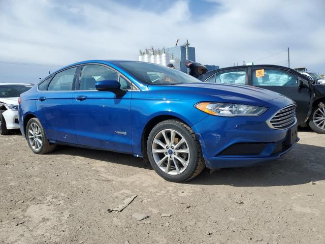 3FA6P0UU2HR327083 - 2017 FORD FUSION S HYBRID BLUE photo 4