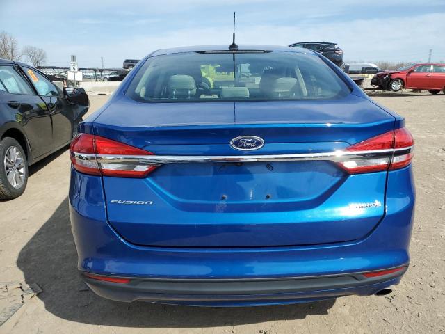 3FA6P0UU2HR327083 - 2017 FORD FUSION S HYBRID BLUE photo 6