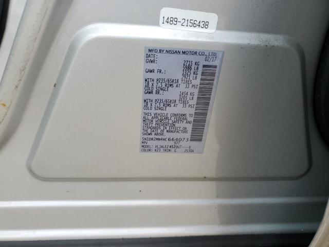 5N1DR2MN4HC664073 - 2017 NISSAN PATHFINDER S 银色 照片 13