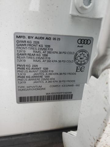 WA1EECF37P1140068 - 2023 AUDI Q3 PREMIUM PLUS S LINE 45 WHITE photo 14