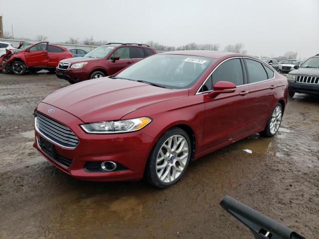 3FA6P0K93DR213585 - 2013 FORD FUSION TITANIUM RED photo 1