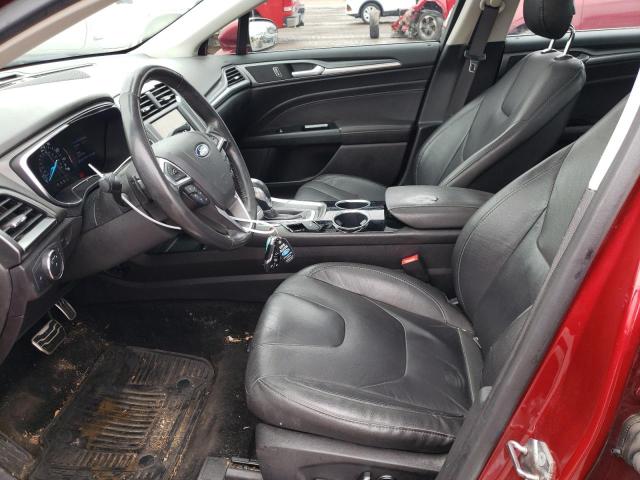 3FA6P0K93DR213585 - 2013 FORD FUSION TITANIUM RED photo 7