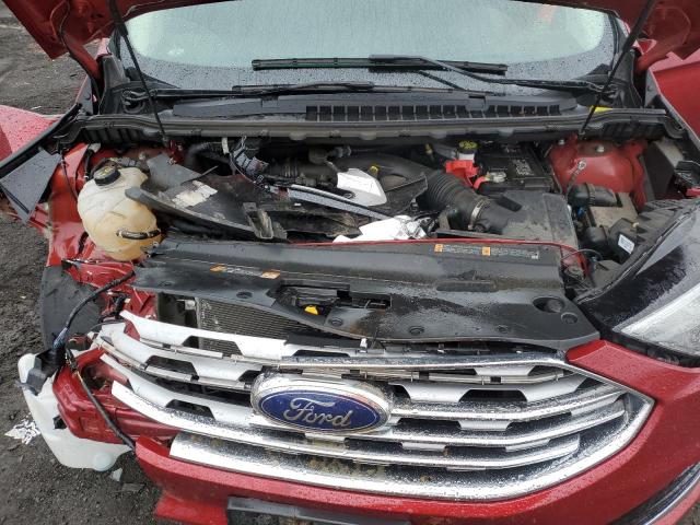 2FMPK4J96KBB11386 - 2019 FORD EDGE SEL RED photo 11