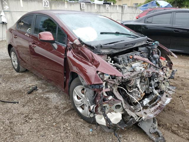 19XFB2F54DE086364 - 2013 HONDA CIVIC LX BURGUNDY photo 4