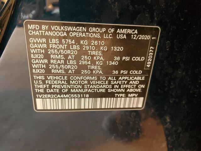 1V2ER2CA4MC553118 - 2021 VOLKSWAGEN ATLAS SEL Mavi foto 14