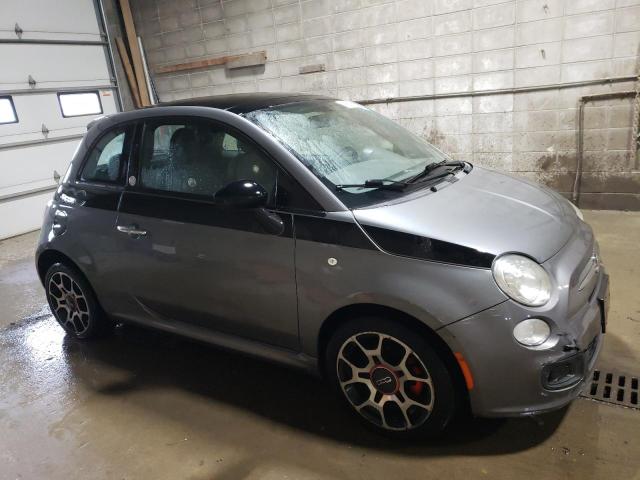 3C3CFFBRXCT500124 - 2012 FIAT 500 SPORT GRAY photo 4