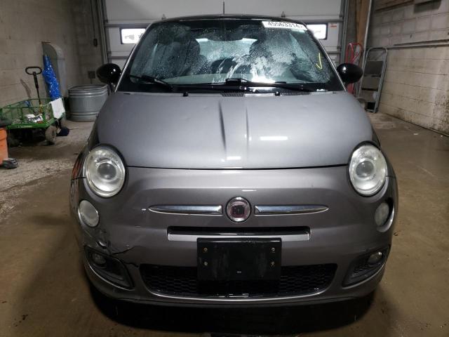 3C3CFFBRXCT500124 - 2012 FIAT 500 SPORT GRAY photo 5