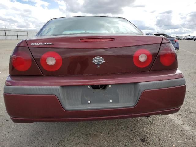 2G1WF55E019296213 - 2001 CHEVROLET IMPALA RED photo 6