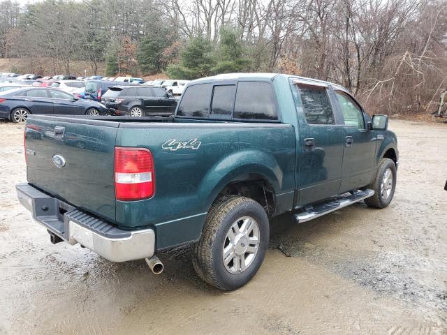 1FTPW14528KD71315 - 2008 FORD F150 SUPERCREW GREEN photo 3