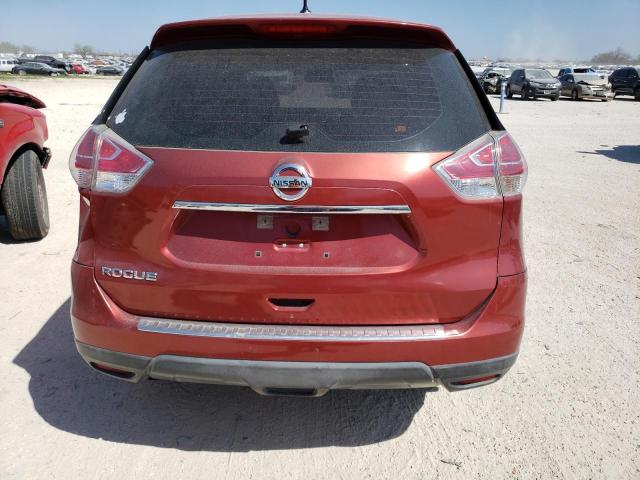 KNMAT2MT8GP664978 - 2016 NISSAN ROGUE S RED photo 6