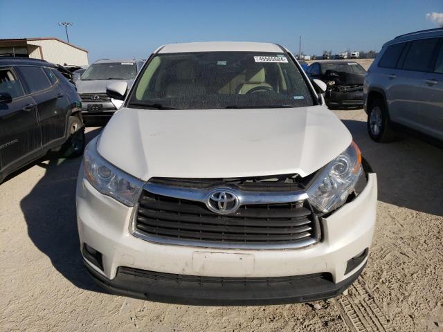 5TDBKRFH9ES048119 - 2014 TOYOTA HIGHLANDER LE WHITE photo 5