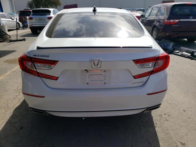 1HGCV1F37NA089204 - 2022 HONDA ACCORD SPORT WHITE photo 6