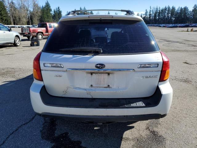 4S4BP61C567300483 - 2006 SUBARU LEGACY OUTBACK 2.5I WHITE photo 6