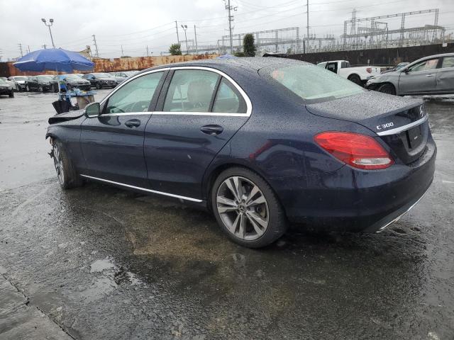 55SWF4JB0HU232772 - 2017 MERCEDES-BENZ C 300 BLUE photo 2