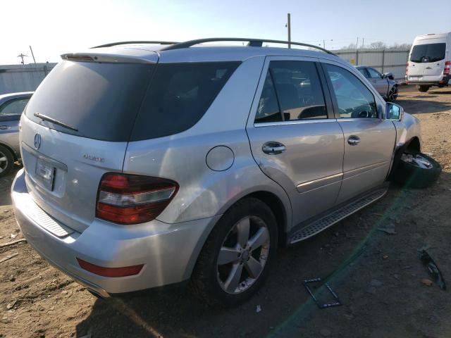4JGBB8GB0BA687756 - 2011 MERCEDES-BENZ ML 350 4MATIC SILVER photo 3
