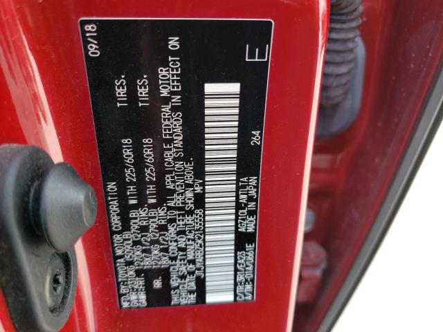 JTJYARBZ5K2135558 - 2019 LEXUS NX 300 BASE Bordo foto 13