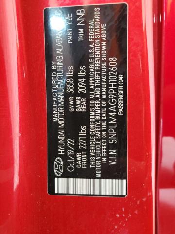 5NPLM4AG9PH102608 - 2023 HYUNDAI ELANTRA SEL RED photo 13