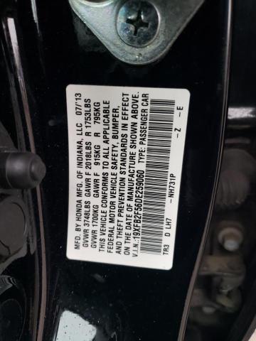 19XFB2F56DE259060 - 2013 HONDA CIVIC LX BLACK photo 12