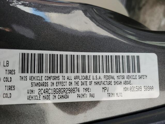 2C4RC1BG8GR290874 - 2016 CHRYSLER TOWN & COU TOURING 石墨色 照片 13