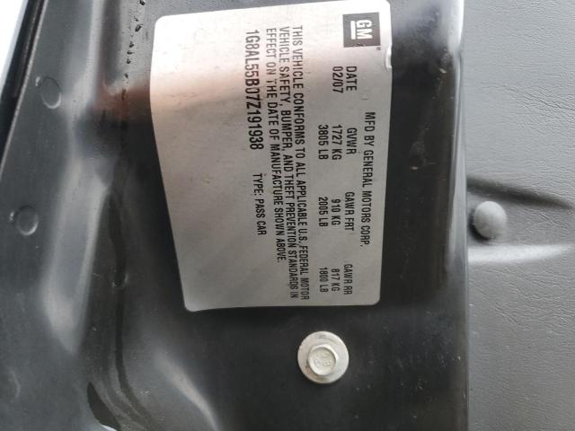 1G8AL55B07Z191938 - 2007 SATURN ION LEVEL 3 SILVER photo 12