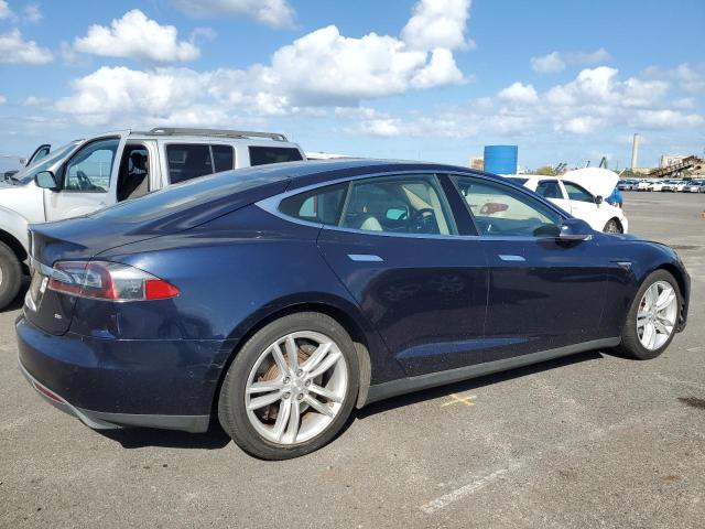 5YJSA1H14EFP56836 - 2014 TESLA MODEL S BLUE photo 3