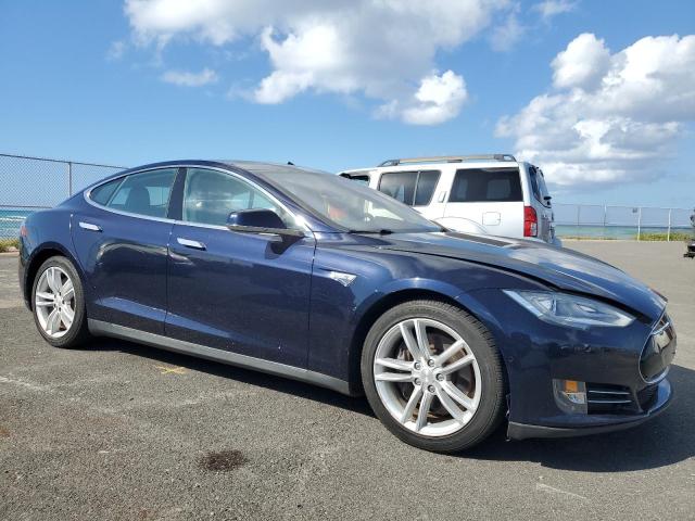 5YJSA1H14EFP56836 - 2014 TESLA MODEL S BLUE photo 4