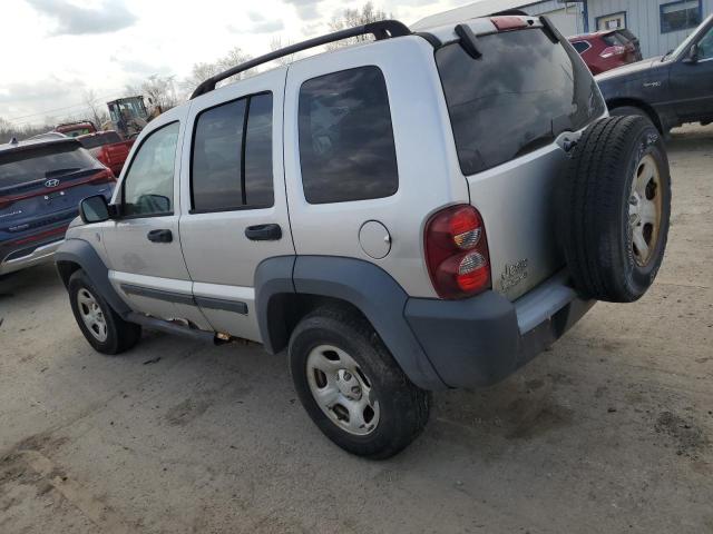 1J8GL48K36W184285 - 2006 JEEP LIBERTY SPORT SILVER photo 2