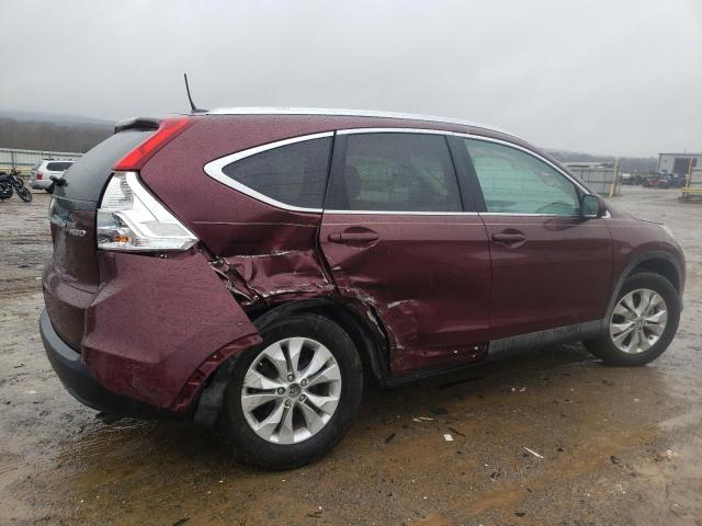 5J6RM4H72CL004858 - 2012 HONDA CR-V EXL BURGUNDY photo 3