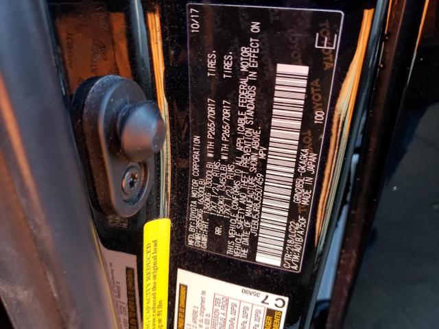 JTEBU5JR8J5507459 - 2018 TOYOTA 4RUNNER SR5/SR5 PREMIUM BLACK photo 12