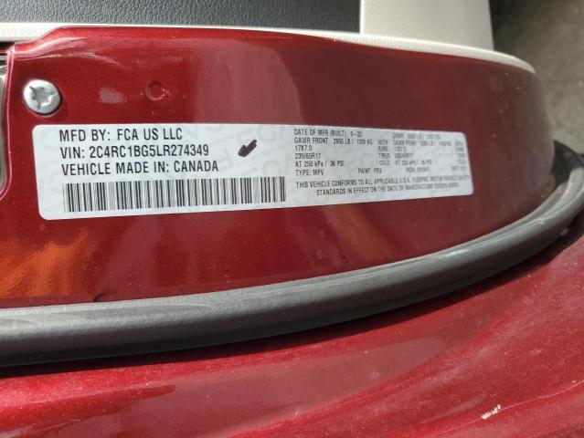 2C4RC1BG5LR274349 - 2020 CHRYSLER PACIFICA TOURING L RED photo 13